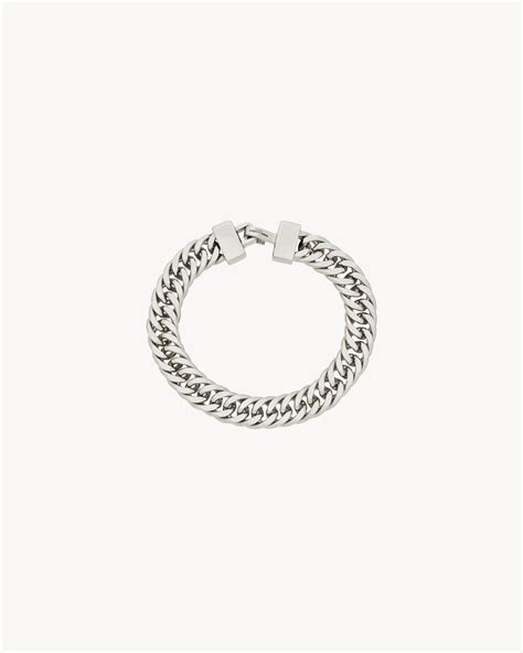 ysl metal curb chain bracelet